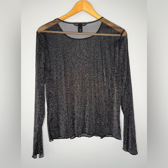 Victoria's Secret Sheer Shimmer Mesh Long Sleeve M/L - Picture 9 of 11